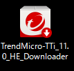6ウイルスバスタークラウドの無料体験版をダウンロードしてファイルの保存すると指定した保存場所にTrendMicro-TTi_11.0_HE_Downloaderが保存されるのでダブルクリックをして起動する.png